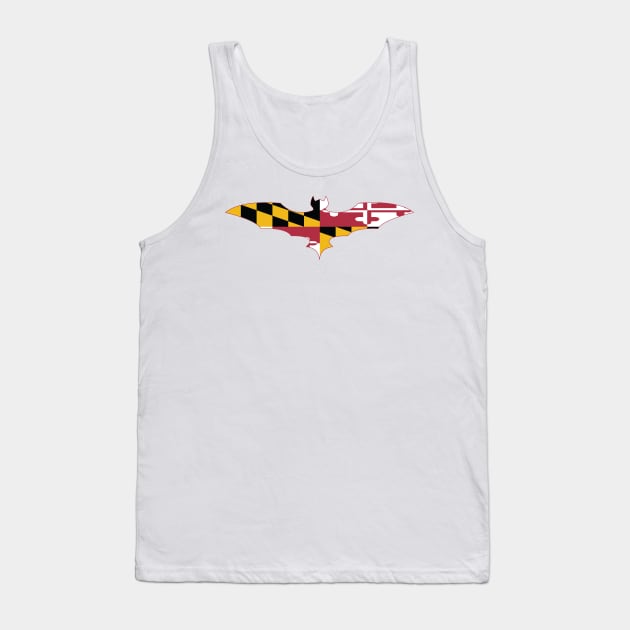 Maryland Bat Flag Tank Top by Wickedcartoons